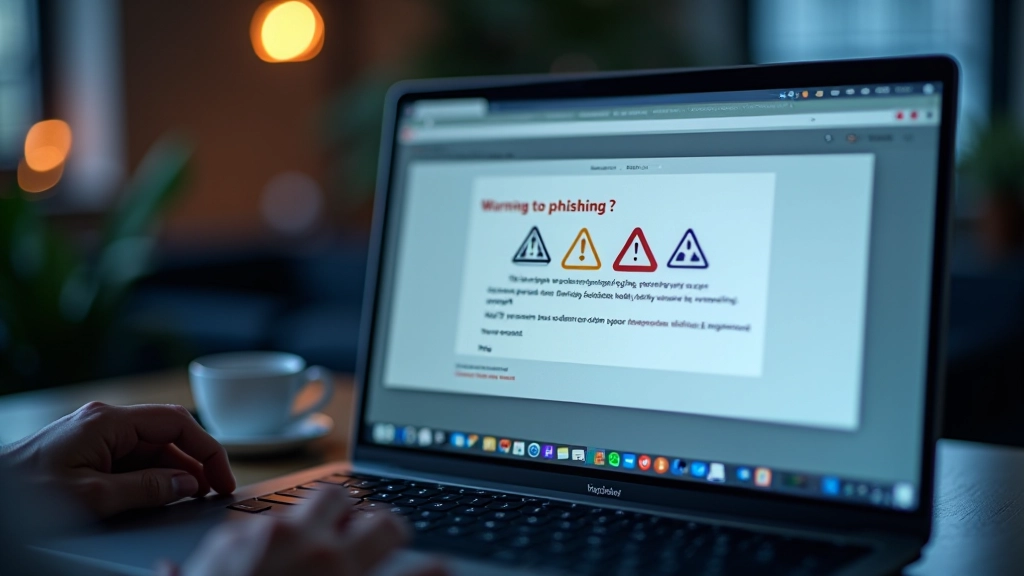 Warning signs in phishing email message displayed on computer screen